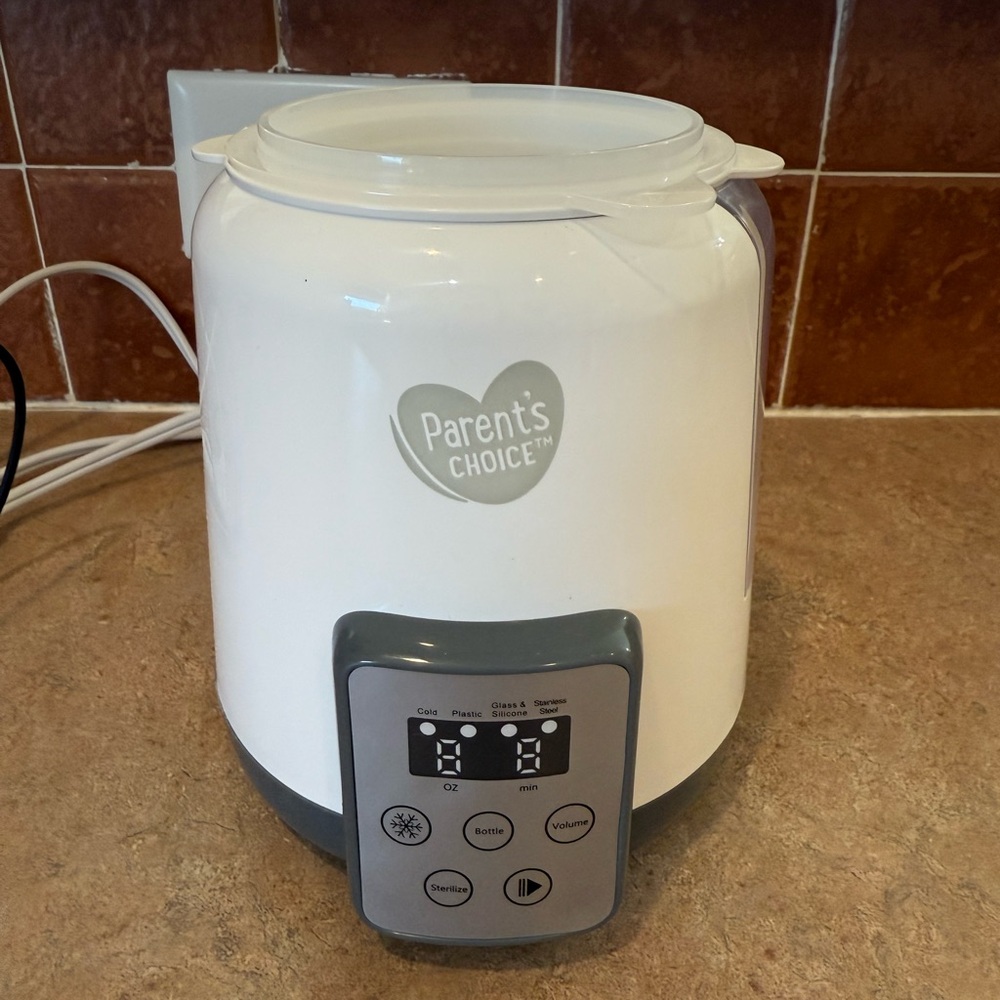 Parent's Choice Bottle Warmer in White and Gray